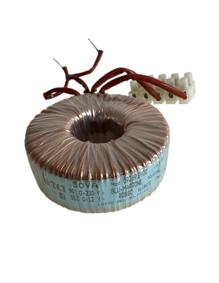 Ringkern 50 VA bei 0–230 V und 0–12 V